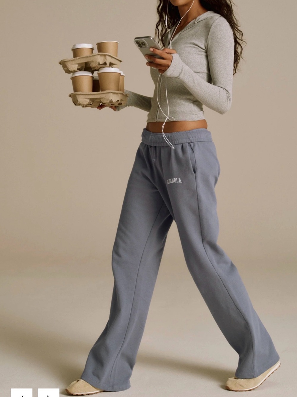 Adanola Loose Fit Straight Leg Sweatpants  M